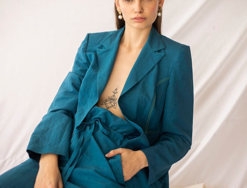clothing sleeve female person overcoat coat suit woman long sleeve blazer