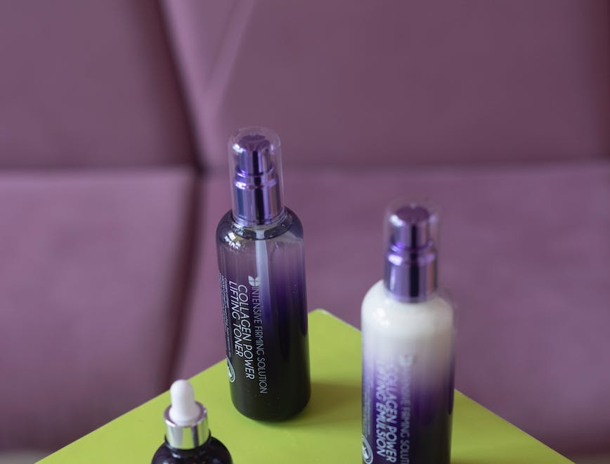 bottle purple cosmetics