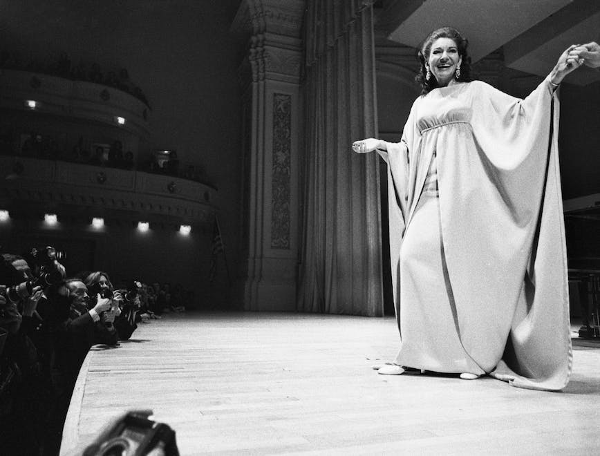 1970s:cb1 group of people:cb1 stage:cb1 greeting:cb1 soprano:cb1 audience:cb1 full-length:cb1 carnegie hall:cb1 maria callas:cb1 opera:cb1 fashion adult female person woman stage face head performer solo performance
